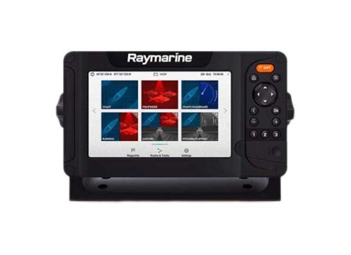 gallery image of Raymarine Element S with transom mount CPT-S Transducer and LightHouse Vector Charts