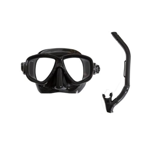 image of Pro Dive Adult Twin Lens Silicone Mask & Snorkel Set