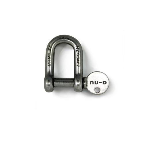 image of Nu-D 10mm Stainless Steel DEE Shackle with Captive Pin