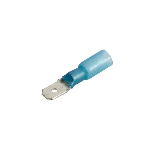 image of Narva Heat shrinkable Blue 6.3mm male blade Terminal 20 pack